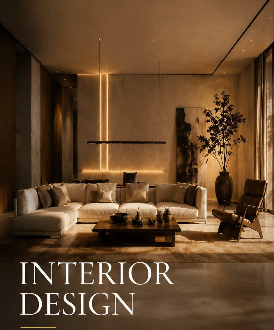 Refined luxury interior design space